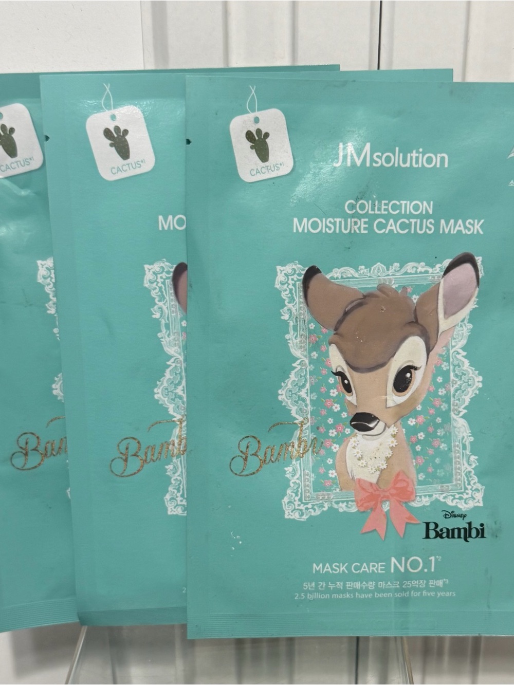{Lot of 3} JMSOLUTION Disney Collection Bambi MOISTURE CACTUS MASK ~ New Sealed